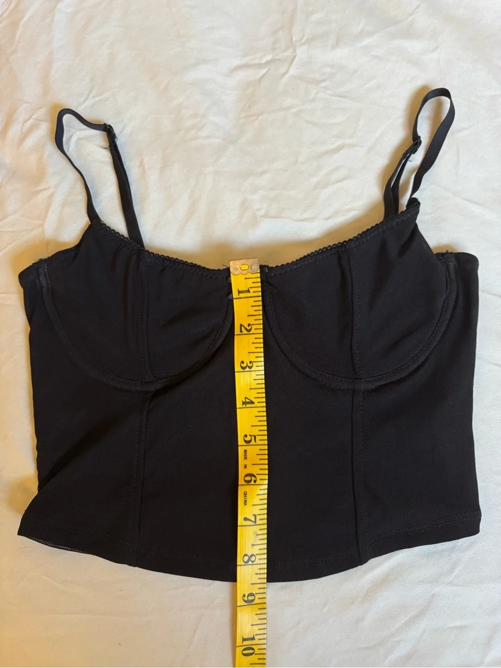 Urban Heritage Black Cropped Bustier Tank Top size: XS - S - Picture 6 of 7